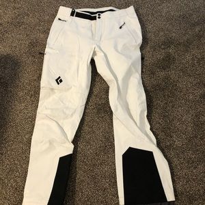 Black diamond white snow pants